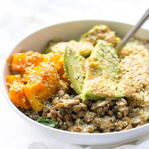 New! Sweet potatoes and Lentils macro bowl