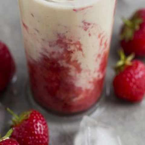 Strawberry Peanut Butter Milkshake