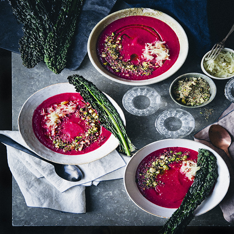 Love Soup with Pistachio Dukkah