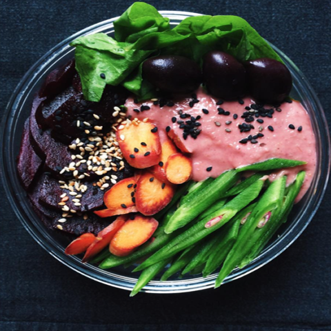 New! quinoa, cooked beetroot salad